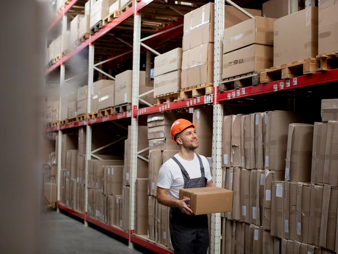 Loading a parcel for collection